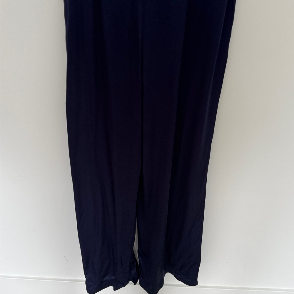 Badgley Mischka Rose Sequin Jumpsuit, Navy Blue - Size 12 - Picture 6 of 10